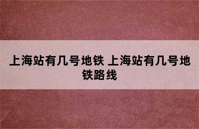 上海站有几号地铁 上海站有几号地铁路线